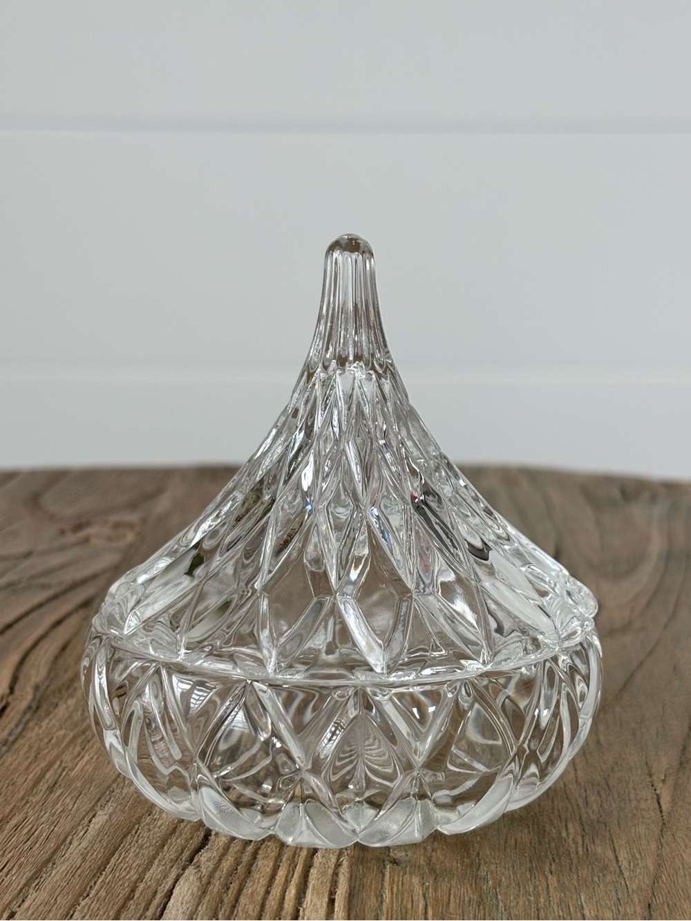 Vintage Hershey's Kiss Crystal Keepsake Trinket Dish Ring Holder